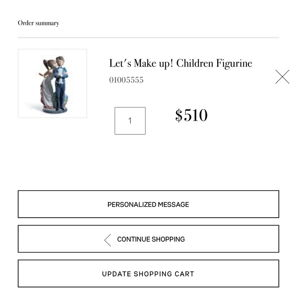 Let’s make up. Lladro